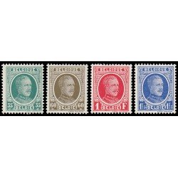 Bélgica 254/57 1927-28 Serie Alberto I MNH Bélgica 254/57 1927-28 Serie Alberto I MNH
