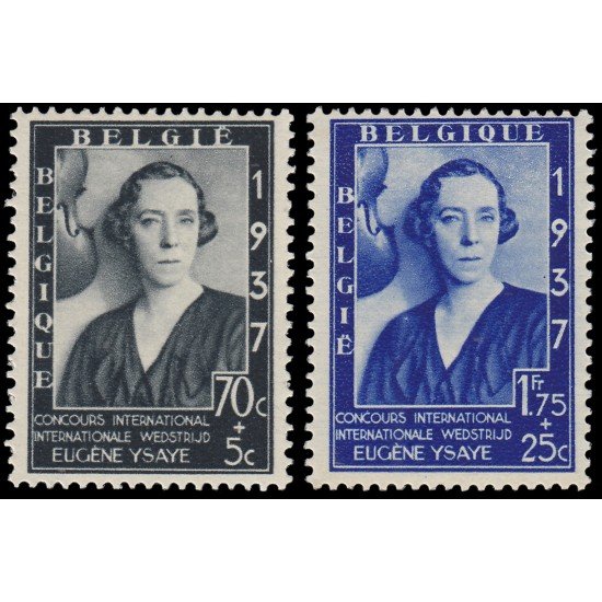 Bélgica 456/57 1937 Concurso inter. de música Eugène Ysaye Reina Elisabeth MH Bélgica 456/57 1937 Concurso inter. de música Eugène Ysaye Reina Elisabeth MH