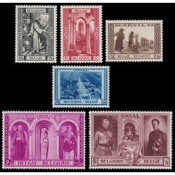 Bélgica 513/18 1939 Serie Abadía de Orval MNH Bélgica 513/18 1939 Serie Abadía de Orval MNH