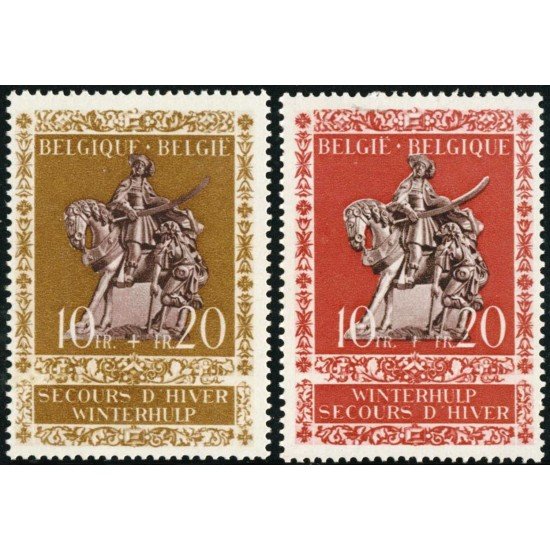FAU5/S Bélgica 613/14 1942-43 Leyenda de Bélgica Estatuas MNH