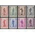 Bélgica  615/22 1943  Obras antituberculosis Estatuillas de oficios Bruselas MNH