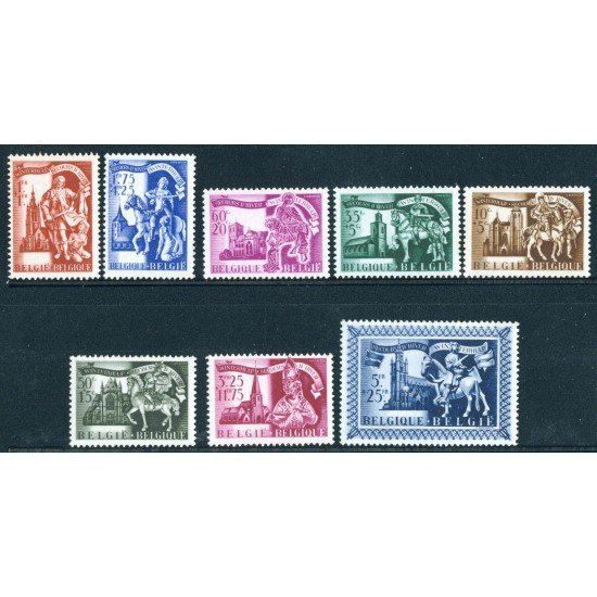 MI2 Bélgica Nº 631/38  1943/44 Iconografía de St. Martín y vistas de iglesias Lujo