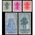 Bélgica 787/91 1948 Obras antituberculosis Isabelle y Alberto Cruz MNH