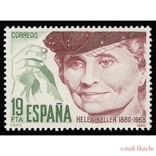 España Spain 2574 1980 Centenario de Hellen Keller MNH