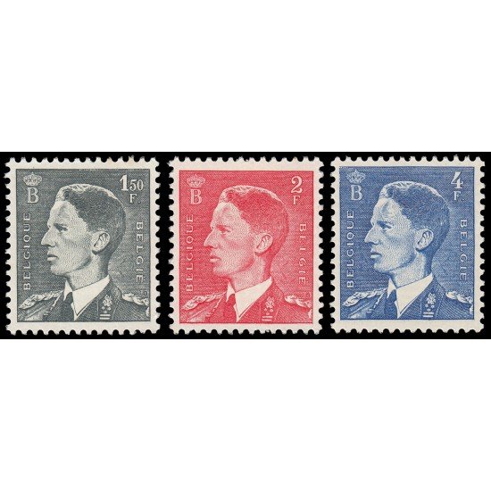 Bélgica  909/11 1953 Rey Balduino I MNH