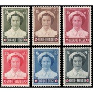 TEN/S Bélgica 912/17 1953 Ayuda para las catástrofes MNH