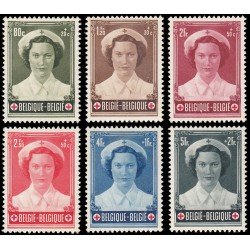 TEN/S Bélgica 912/17 1953 Ayuda para las catástrofes MNH