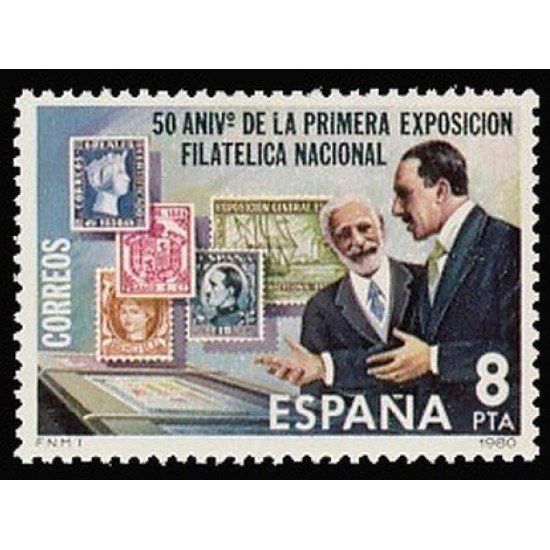 España Spain 2576 1980 50 Aniversario de la 1era Expo filatélica Nacional MNH España Spain 2576 1980 50 Aniversario de la 1era Expo filatélica Nacional MNH