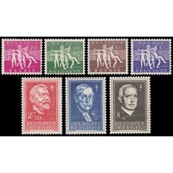 Bélgica 979/85 1955 En beneficio de obras antituberculosis MNH