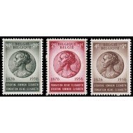 Bélgica 991/93 1956 80º Aniv. de la reina Elisabeth MNH