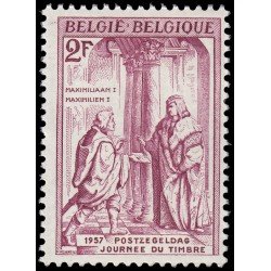 Bélgica 1011 1957 Día del sello Maximiliano I MNH Bélgica 1011 1957 Día del sello Maximiliano I MNH
