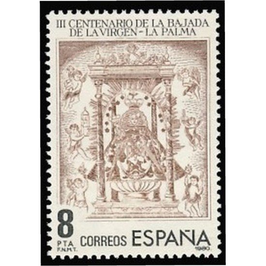España Spain 2577 1980 CCC Aniversario de la Fundación de la bajada de Nuestra Señora de las Nieves es de su Santuario a Santa Cruz de la Palma MNH España Spain 2577 1980 CCC Aniversario de la Fundación de la bajada de Nuestra Señora de las Nieves es de su Santuario a Santa Cruz de la Palma MNH