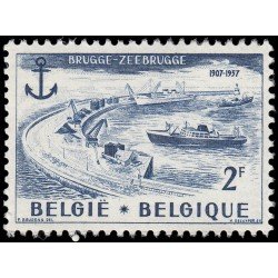 Bélgica 1019 1957 50 Aniv. instalaciones marítimas de Brujas MNH Bélgica 1019 1957 50 Aniv. instalaciones marítimas de Brujas MNH