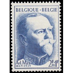 Bélgica 1037 1957 A la memoria de Adolphe Max MNH Bélgica 1037 1957 A la memoria de Adolphe Max MNH
