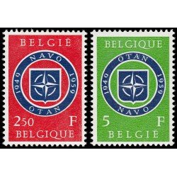 Bélgica 1094/95 1959 10 aniv. de la OTAN MNH Bélgica 1094/95 1959 10 aniv. de la OTAN MNH