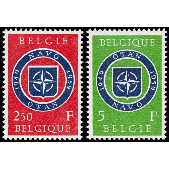 Bélgica 1094/95 1959 10 aniv. de la OTAN MNH