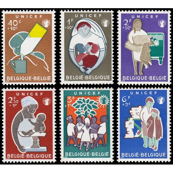 Bélgica 1153/58 1960 Por el Comité belga de la UNICEF MNH