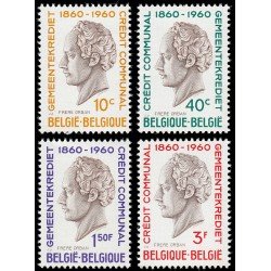 Bélgica 1159/62 1960 Centenario del crédito comunal Orban MNH Bélgica 1159/62 1960 Centenario del crédito comunal Orban MNH