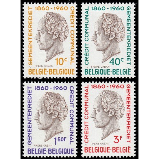 Bélgica 1159/62 1960 Centenario del crédito comunal Orban MNH