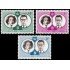 Bélgica 1169/71 1960 Boda real Fabiola y Balduino I MNH