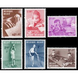 Bélgica 1225/30 1962 Sorteo para las instituciones de niños discapacitados MNH Bélgica 1225/30 1962 Sorteo para las instituciones de niños discapacitados MNH