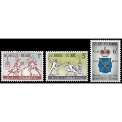 Bélgica 1246/48 1963 350 Aniv. gremio de esgrima de St. Miguel Mosqueteros Escudo MNH Bélgica 1246/48 1963 350 Aniv. gremio de esgrima de St. Miguel Mosqueteros Escudo MNH