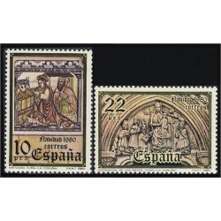 España Spain 2593/94 1980 Navidad MNH España Spain 2593/94 1980 Navidad MNH