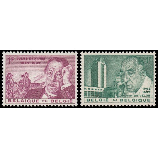 Bélgica 1269/70 1963 Cent. celebridades MNH
