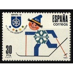 España Spain 2608 1981 Juegos Mundiales Universitarios de Invierno Ski Universidad 81 MNH España Spain 2608 1981 Juegos Mundiales Universitarios de Invierno Ski Universidad 81 MNH