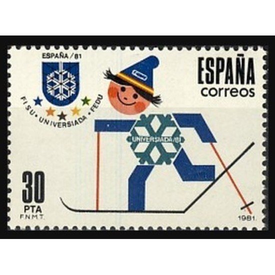 España Spain 2608 1981 Juegos Mundiales Universitarios de Invierno Ski Universidad 81 MNH