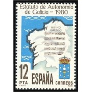 España Spain 2611 1981 Promulgación del Estatuto de autonomía de Galicia MNH