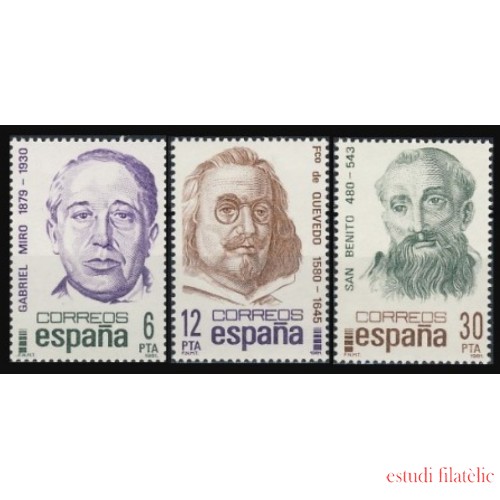 España Spain 2618/20 1981 Centenarios MNH