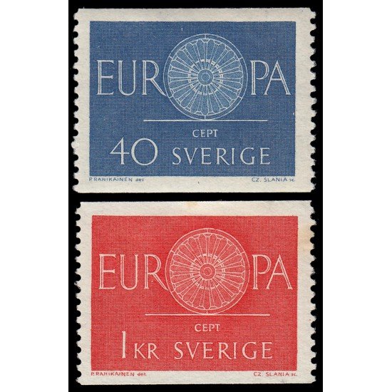Suecia Sweden 454/55 1960 Europa MH Suecia Sweden 454/55 1960 Europa MH