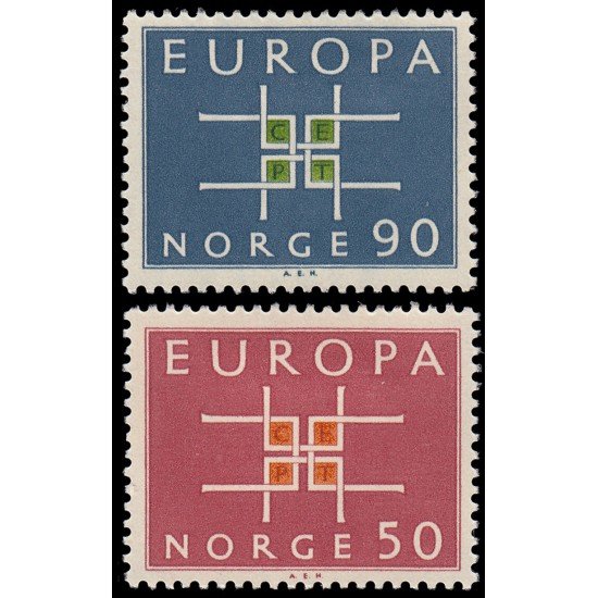 Noruega Norway 460/61 1963 Europa MH Noruega Norway 460/61 1963 Europa MH