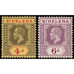 Santa Helena 51/52 1913 Jorge V MH Santa Helena 51/52 1913 Jorge V MH