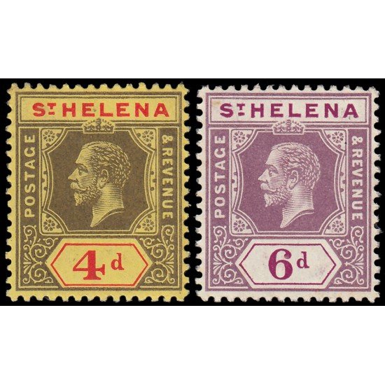 Santa Helena 51/52 1913 Jorge V MH Santa Helena 51/52 1913 Jorge V MH