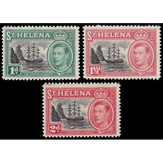 Santa Helena 118/20 1949 Jorge VI MNH Santa Helena 118/20 1949 Jorge VI MNH