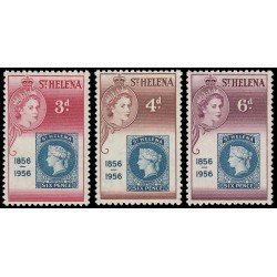 Santa Helena 135/37 1955 Centenario del sello MNH Santa Helena 135/37 1955 Centenario del sello MNH