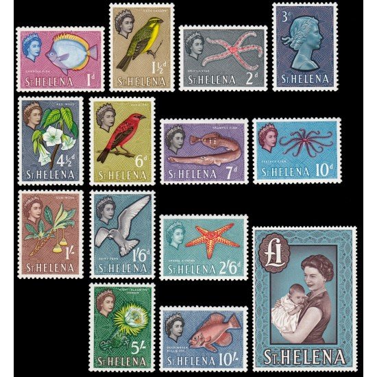 Santa Helena 141/54 1961 Elisabeth II y sujetos diversos MNH Santa Helena 141/54 1961 Elisabeth II y sujetos diversos MNH