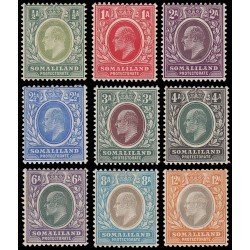 Somalia Oc.Britànica 33/41 1905-06 Eduardo VII MH Somalia Oc.Britànica 33/41 1905-06 Eduardo VII MH