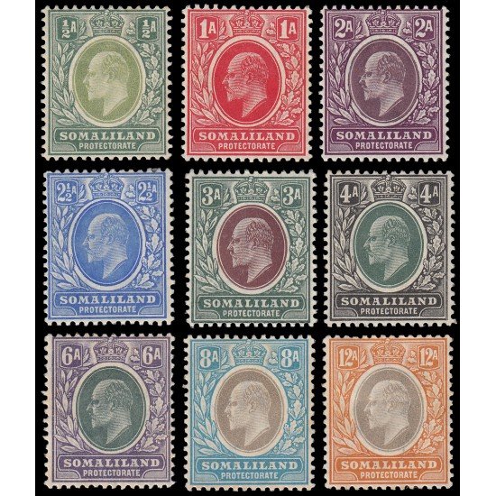 Somalia Oc.Britànica 33/41 1905-06 Eduardo VII MH Somalia Oc.Britànica 33/41 1905-06 Eduardo VII MH