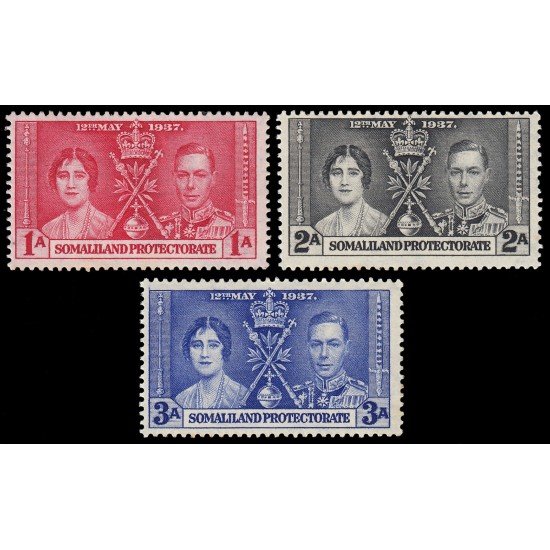 Somalia Oc.Britànica 73/75 1937 Coronación de Jorge VI MNH Somalia Oc.Britànica 73/75 1937 Coronación de Jorge VI MNH
