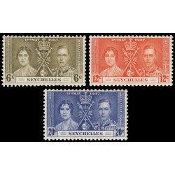 Seychelles 115/17 1937 Coronación de Jorge VI MH Seychelles 115/17 1937 Coronación de Jorge VI MH
