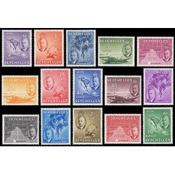 Seychelles 151/65 1952 Jorge VI MNH Seychelles 151/65 1952 Jorge VI MNH