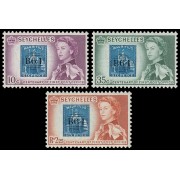 Seychelles 185/87 1961 Centenario de la primera oficina de correos en el archipiélago MNH