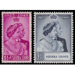 Sierra Leona Sierra Leone 174/75 1948 Bodas de plata de los soberanos británicos MNH