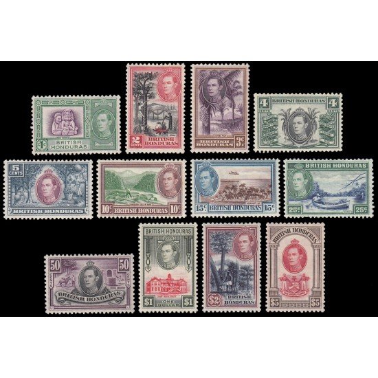 Honduras Británica 118/129 1938 Jorge VI Aspectos del país MNH Honduras Británica 118/129 1938 Jorge VI Aspectos del país MNH