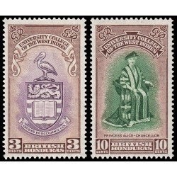 Honduras Británica 144/45 1951 Inauguración de la Universidad de las Antillas Inglesas MNH Honduras Británica 144/45 1951 Inauguración de la Universidad de las Antillas Inglesas MNH