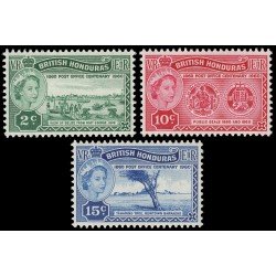 Honduras Británica 159/61 1960 Centenario del correo ingles MNH Honduras Británica 159/61 1960 Centenario del correo ingles MNH