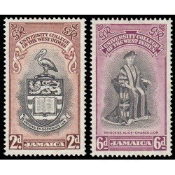 Jamaica 153/54 1951 Inauguración de la Universidad de las Indias Occidentales MNH Jamaica 153/54 1951 Inauguración de la Universidad de las Indias Occidentales MNH